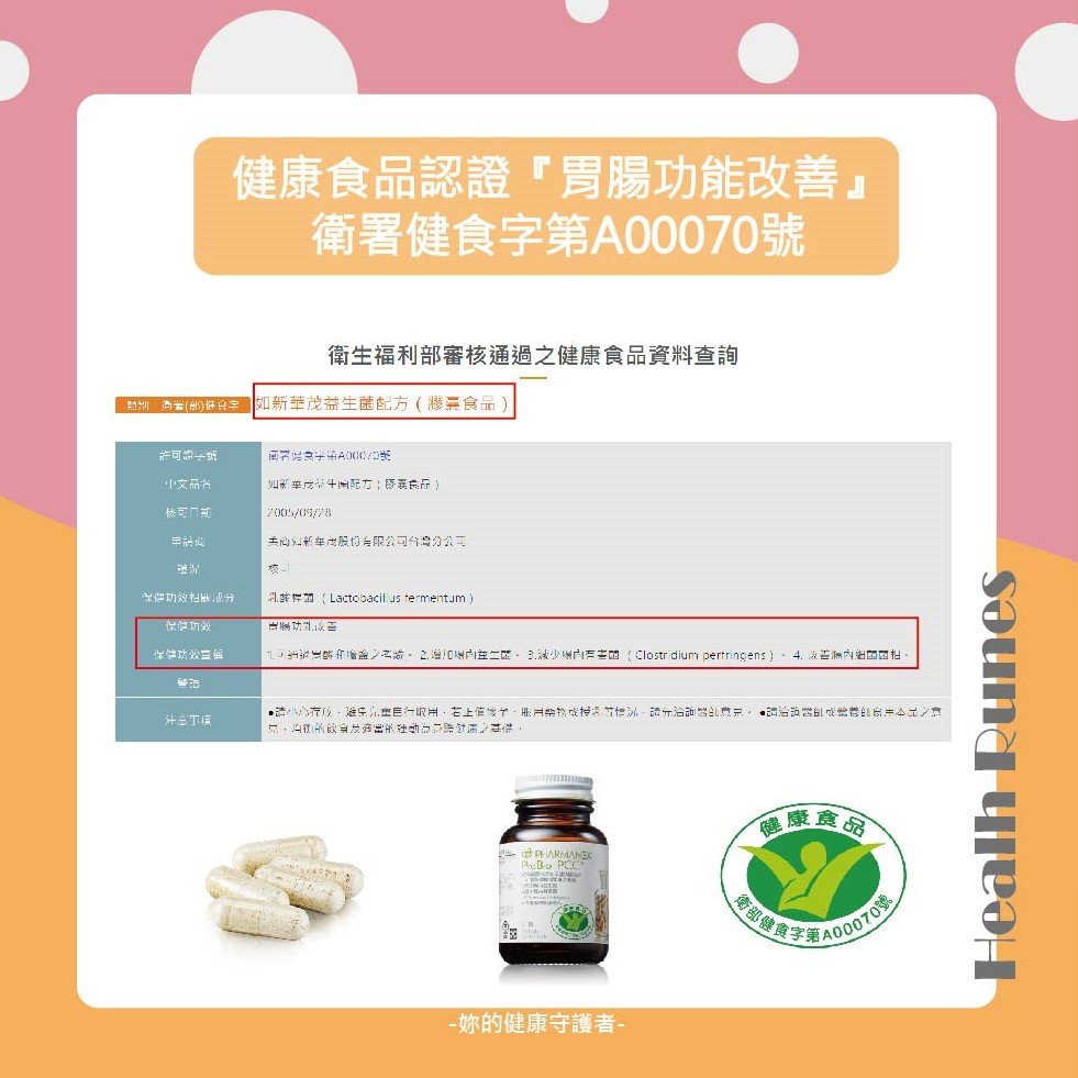 NU SKIN益生菌有通過健康食品認證